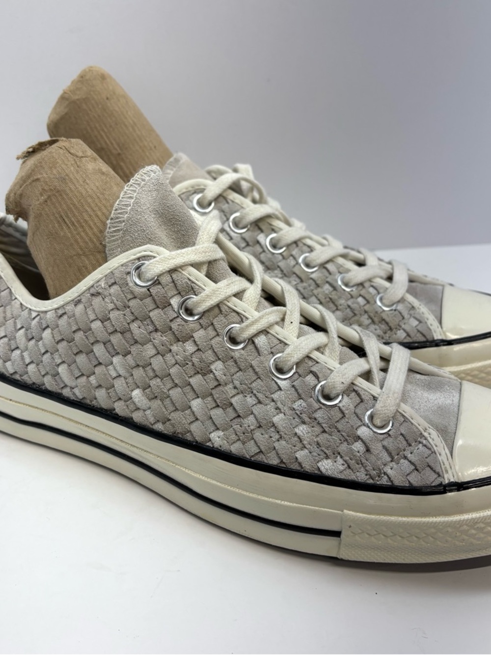 Converse Chuck Taylor All Star 70 Ox Woven Low Top Sneakers Light Gray W 10/M 8 - Picture 2 of 10